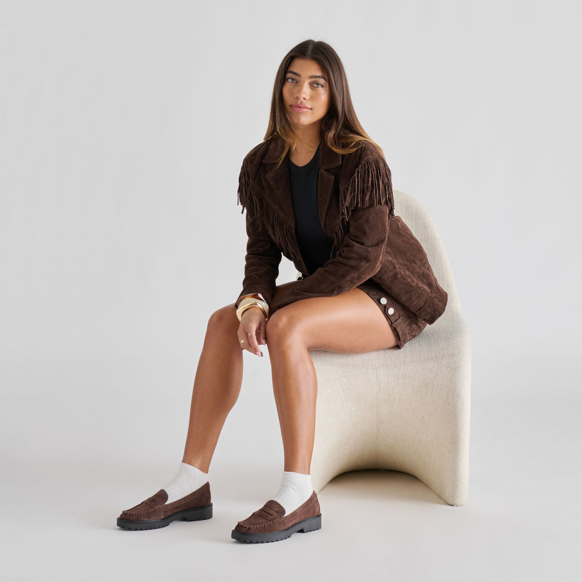 Merek Dk Brown Suede Loafers | Dolce Vita