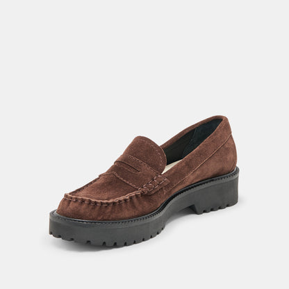 Merek Dk Brown Suede Loafers | Dolce Vita