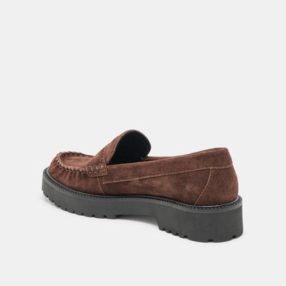 Merek Dk Brown Suede Loafers | Dolce Vita