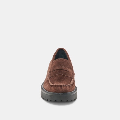 Merek Dk Brown Suede Loafers | Dolce Vita