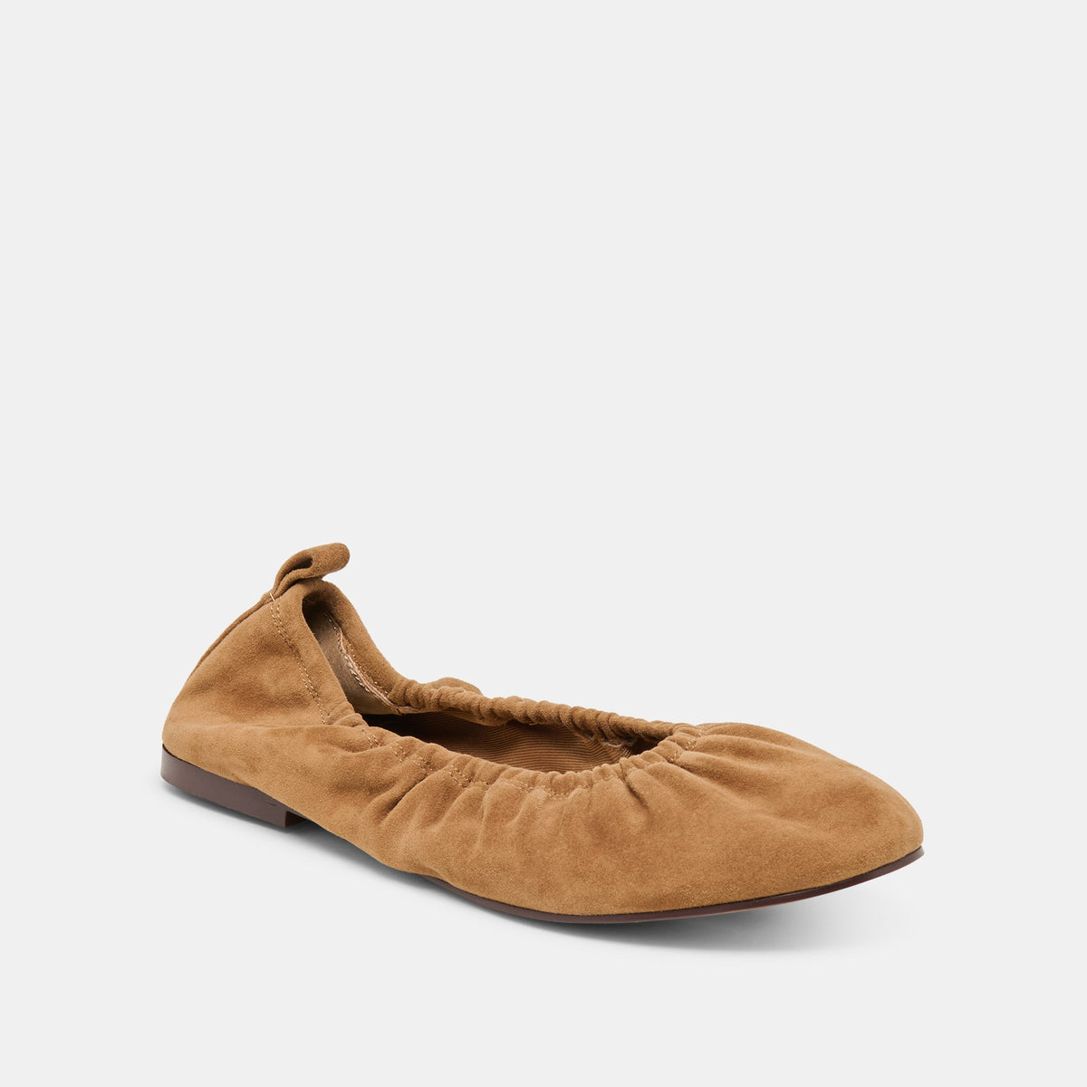 Conrad Lt Brown Suede Ballet Flats | Dolce Vita