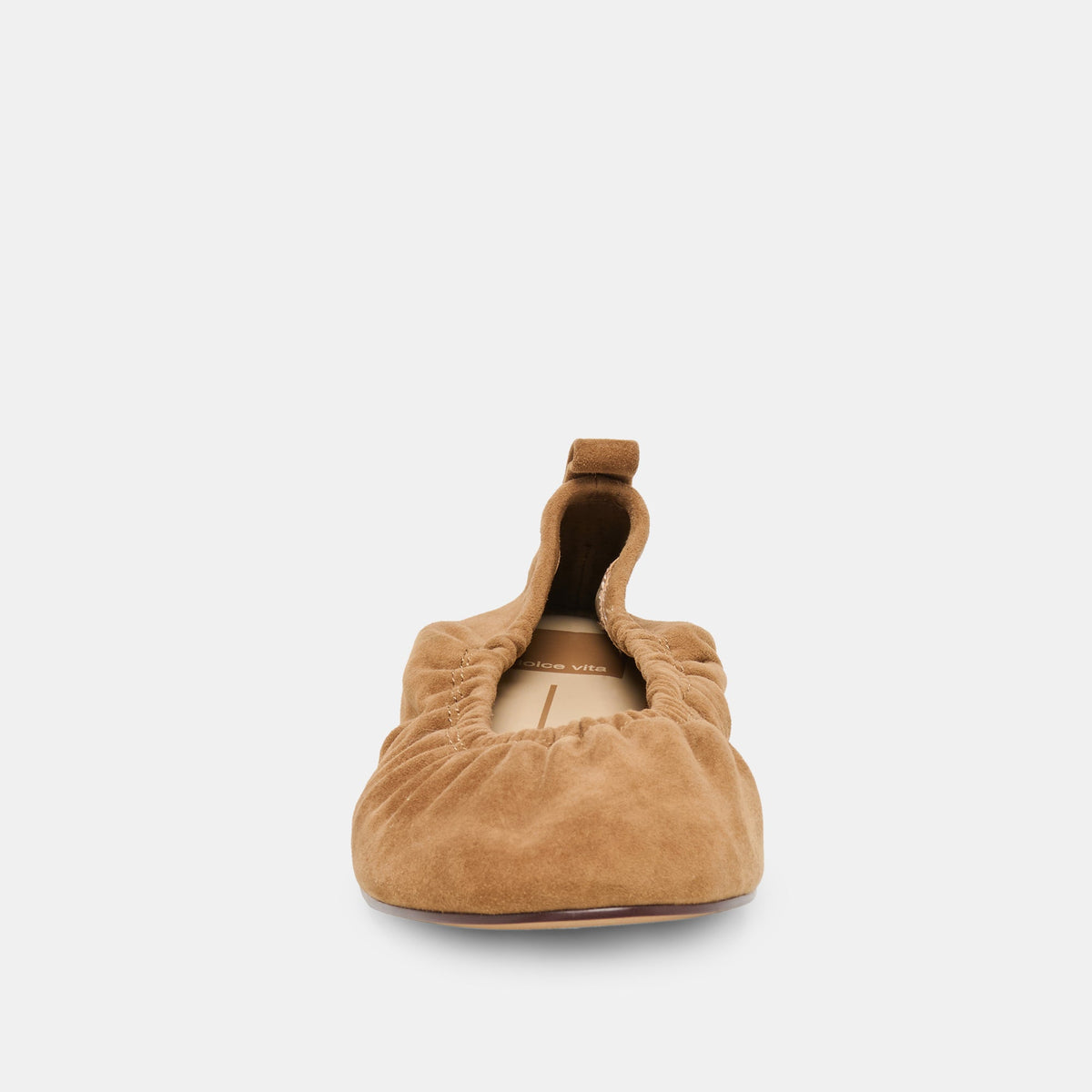 Conrad Lt Brown Suede Ballet Flats | Dolce Vita