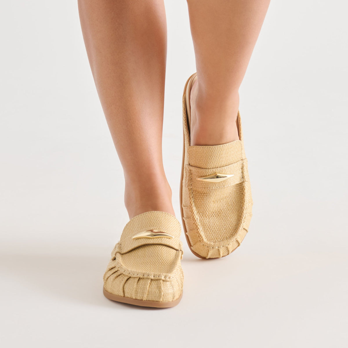 Jodero Lt Natural Raffia Flats | Dolce Vita