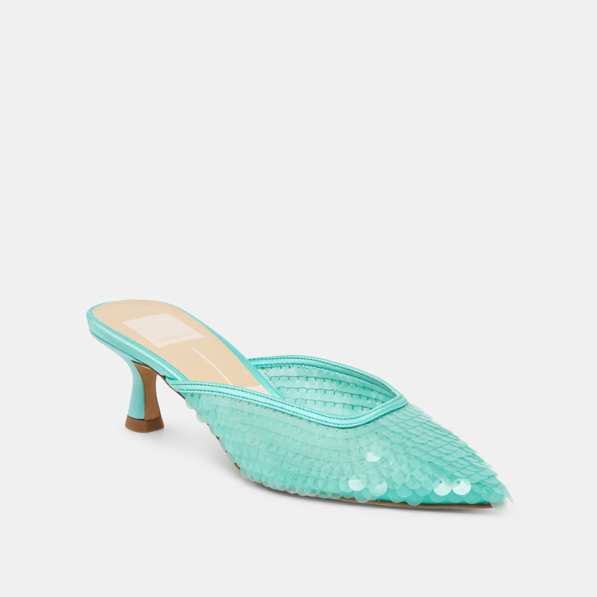 Cleo Sequin Aqua Sequin Heels | Dolce Vita