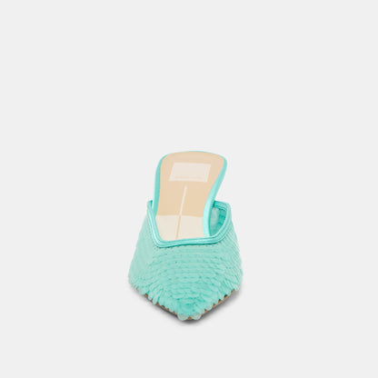 Cleo Sequin Aqua Sequin Heels | Dolce Vita