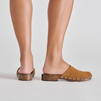 Alanis Chestnut Suede Flats | Dolce Vita