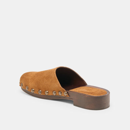 Alanis Chestnut Suede Flats | Dolce Vita