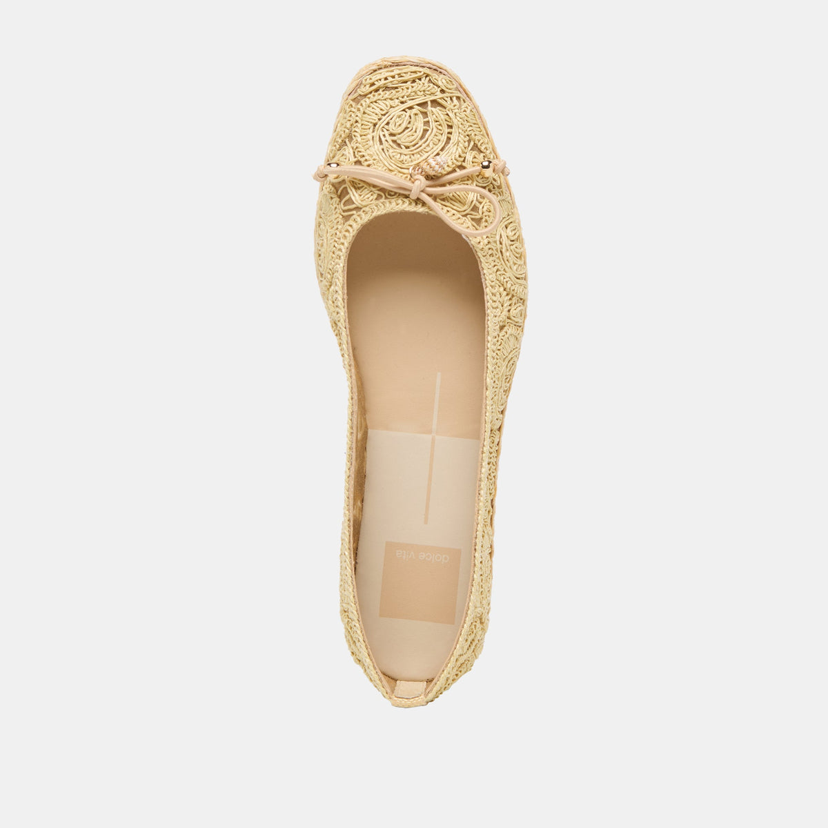 Tianna Lt Natural Raffia Lace Ballet Flats | Dolce Vita