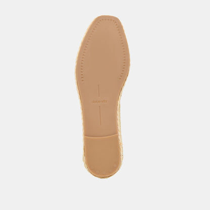 Tianna Lt Natural Raffia Lace Ballet Flats | Dolce Vita