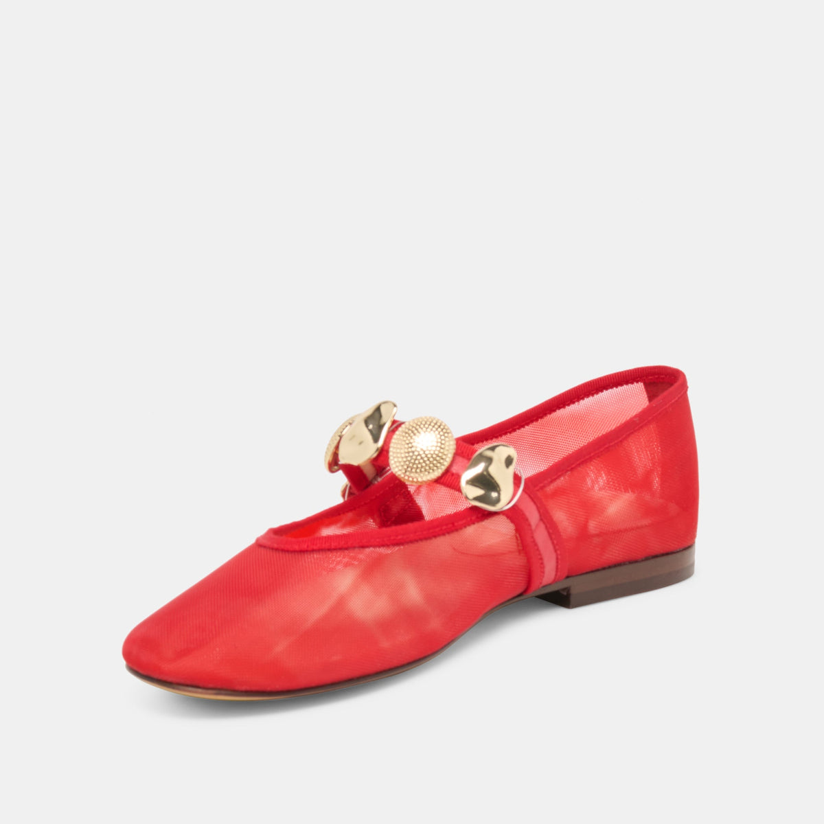 Relan Mesh Chili Mesh Ballet Flats | Dolce Vita