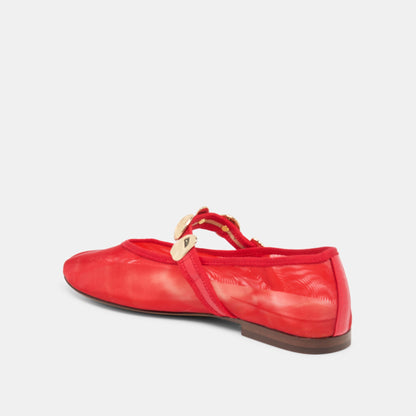 Relan Mesh Chili Mesh Ballet Flats | Dolce Vita