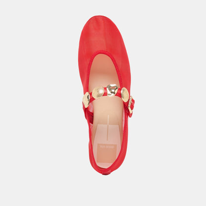 Relan Mesh Chili Mesh Ballet Flats | Dolce Vita