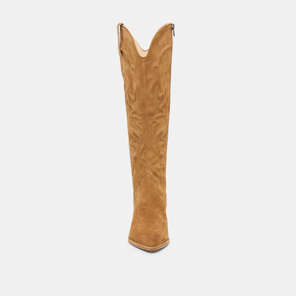 Alisa Lt Brown Suede Boots | Dolce Vita