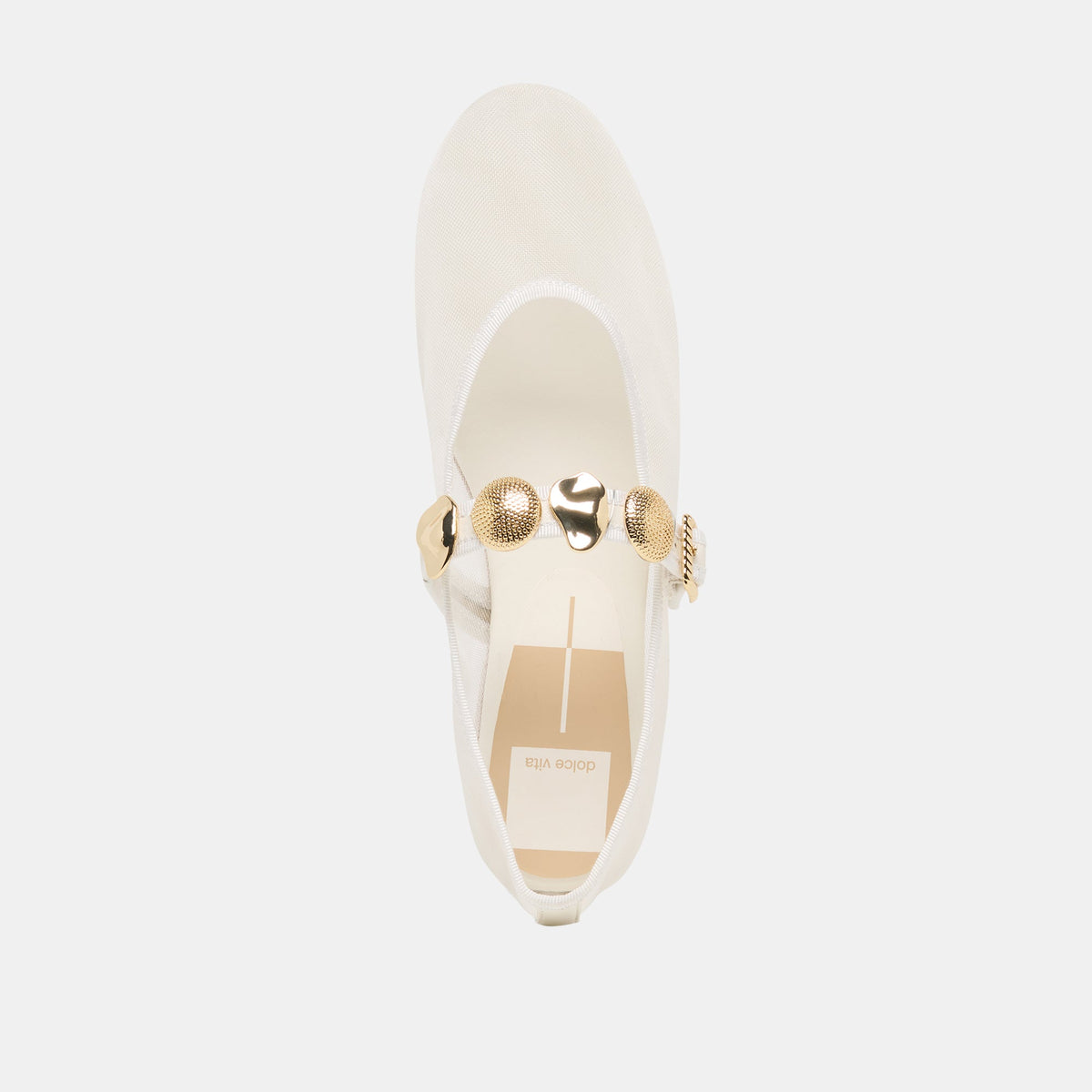Relan Mesh White Mesh Ballet Flats | Dolce Vita