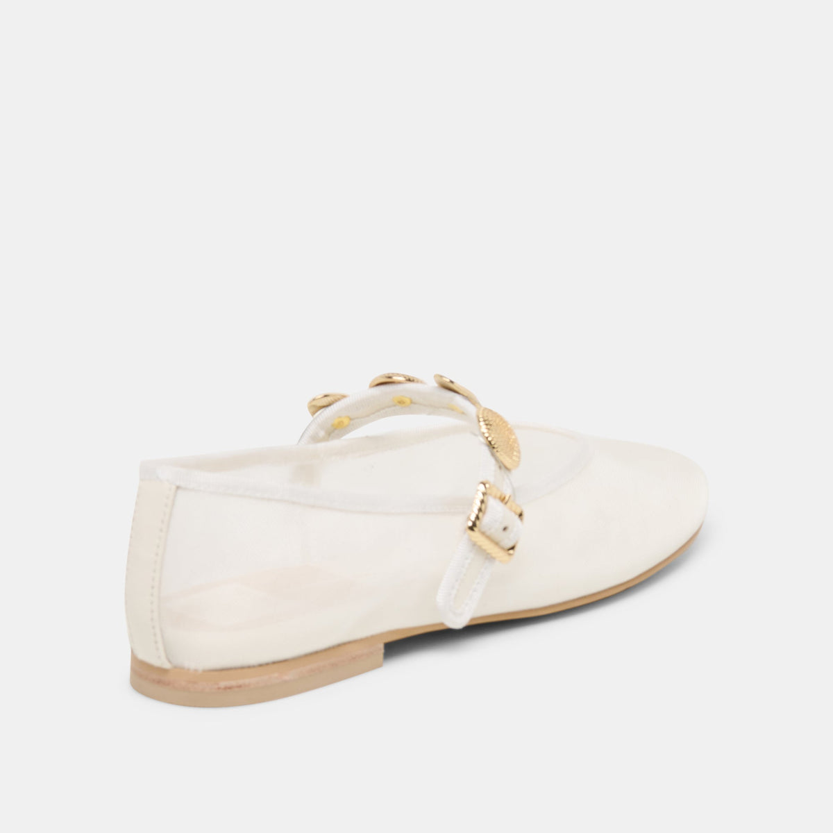 Relan Mesh White Mesh Ballet Flats | Dolce Vita