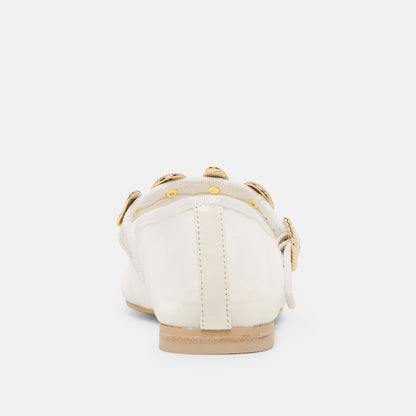 Relan Mesh White Mesh Ballet Flats | Dolce Vita