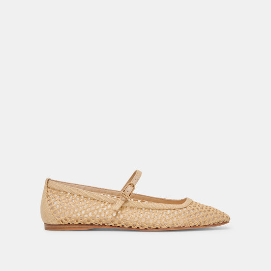 REYES WIDE BALLET FLATS LT NATURAL WOVEN RAFFIA
 – Dolce Vita | Dolce Vita