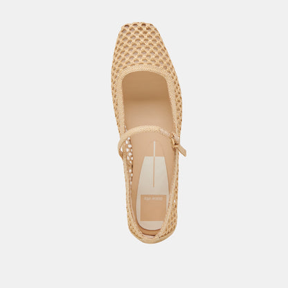 REYES WIDE BALLET FLATS LT NATURAL WOVEN RAFFIA
 – Dolce Vita | Dolce Vita