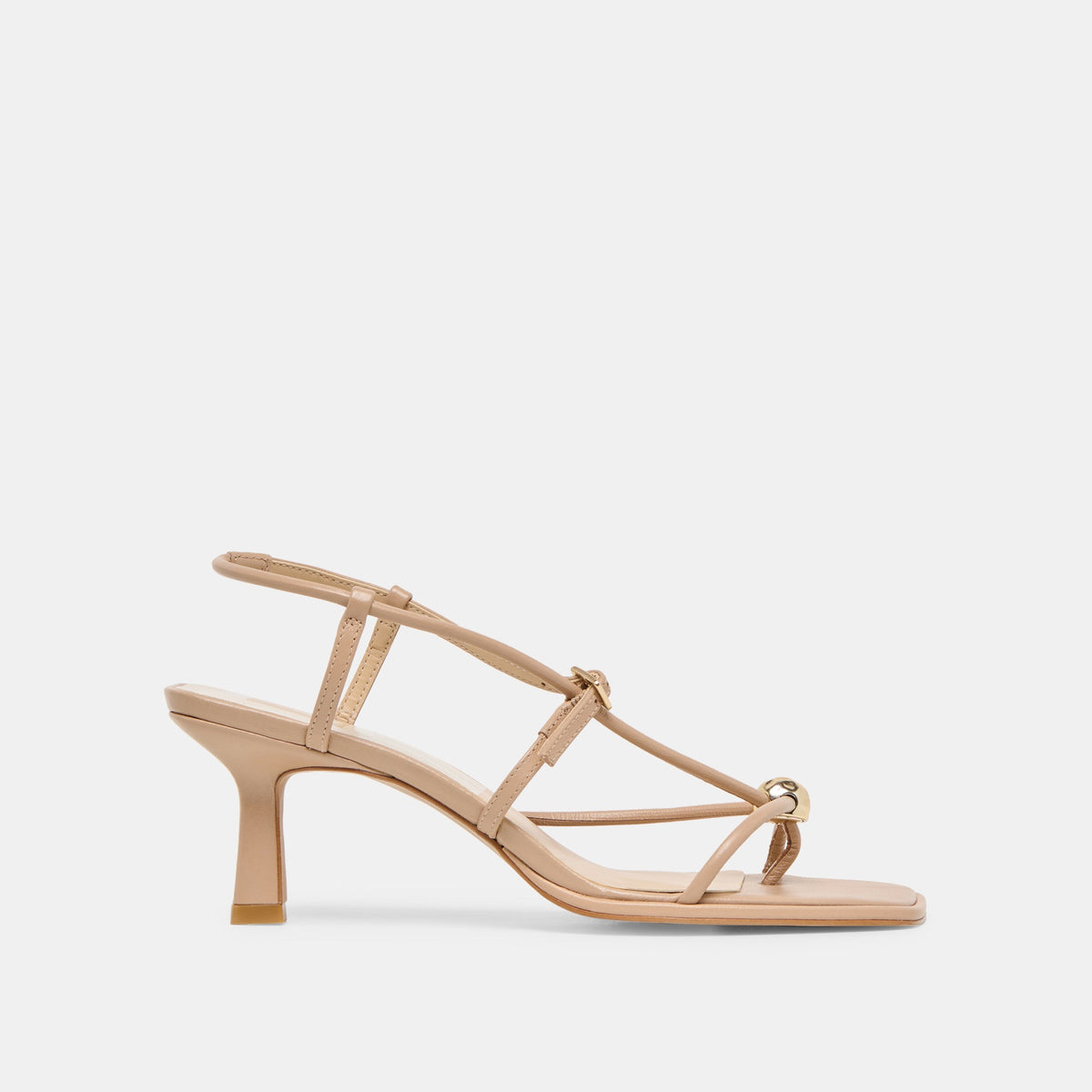 Manji Wide Light Tan Leather Heels | Dolce Vita