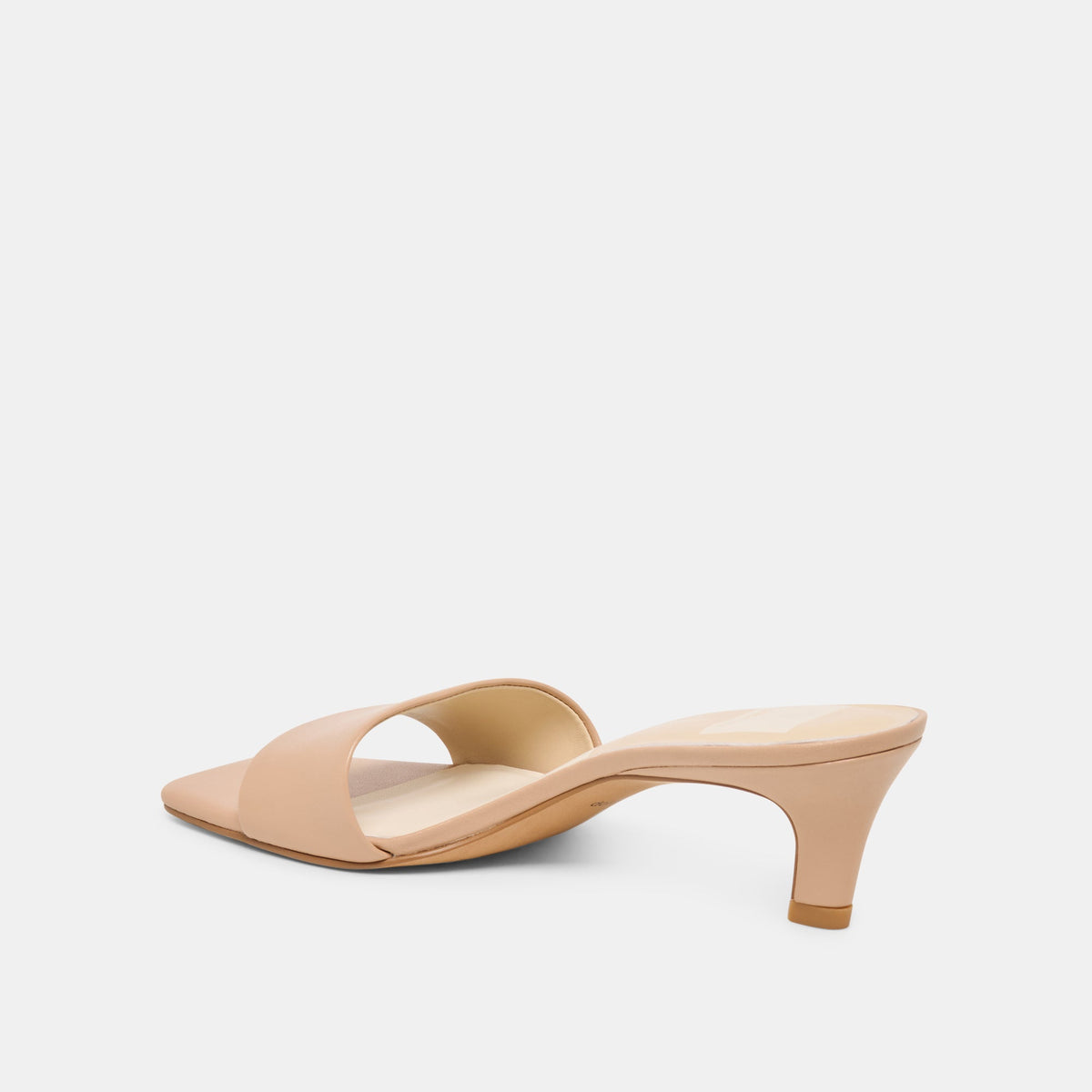 Rexa Wide Light Tan Leather Heels | Dolce Vita