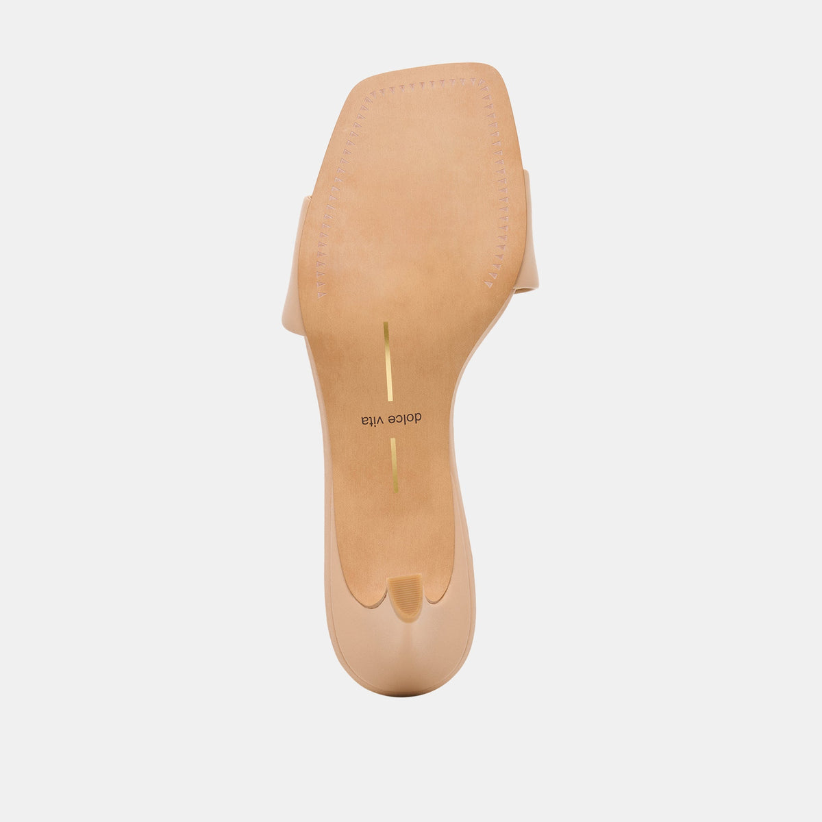 Rexa Wide Light Tan Leather Heels | Dolce Vita