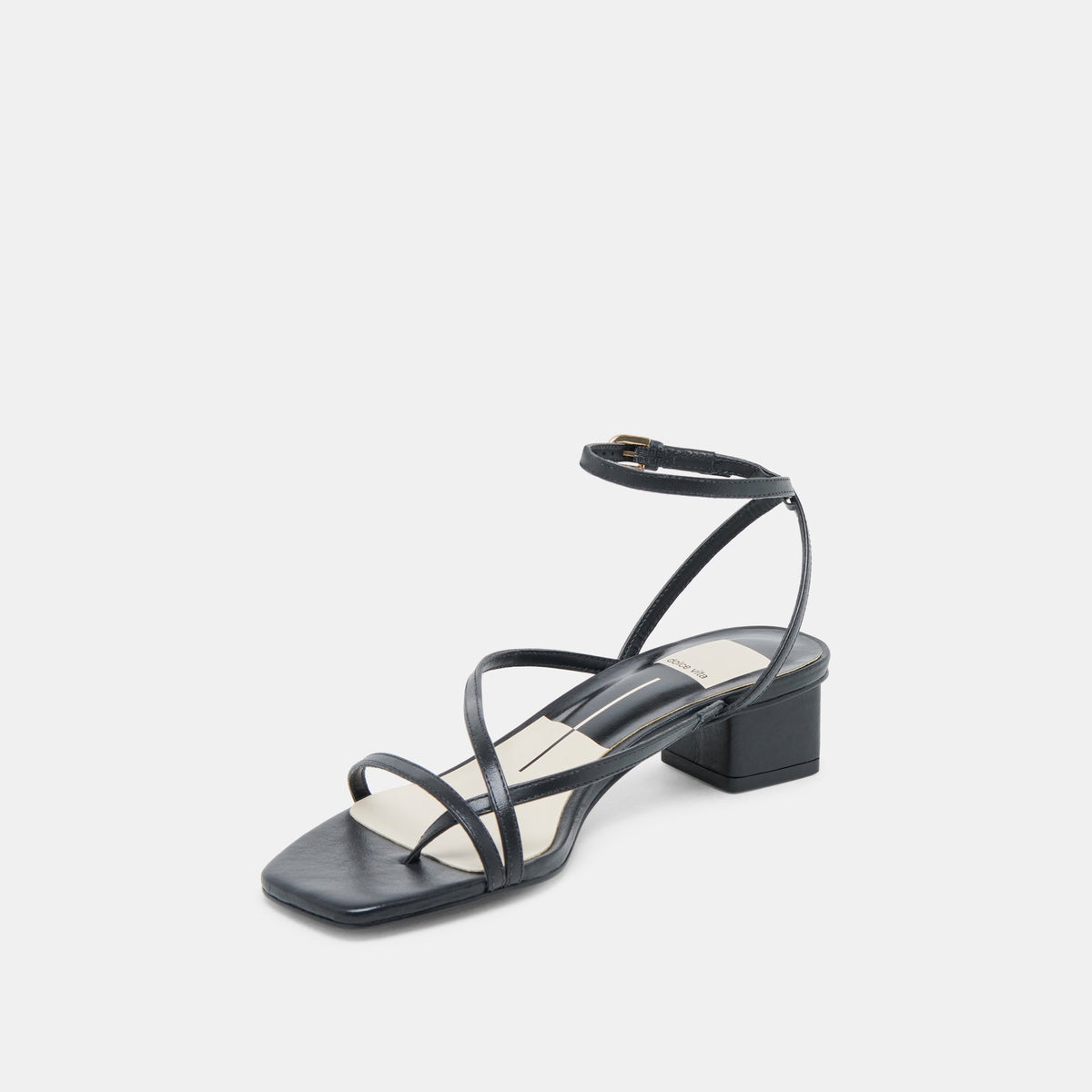Karlos Wide Black Leather Sandals | Dolce Vita