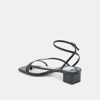 Karlos Wide Black Leather Sandals | Dolce Vita