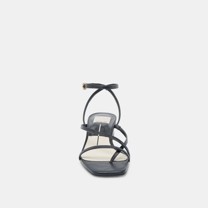 Karlos Wide Black Leather Sandals | Dolce Vita