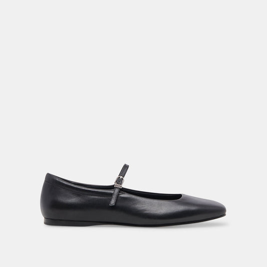 Reyes Wide Ballet Flats Black Leather | Leather Ballet Flats
 – Dolce Vita | Dolce Vita