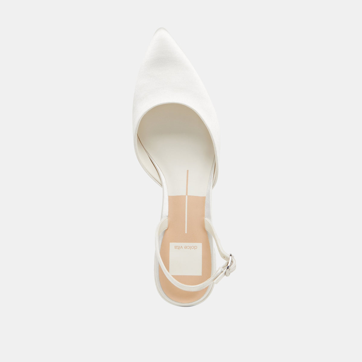 Carel Wide True White Satin Heels | Dolce Vita