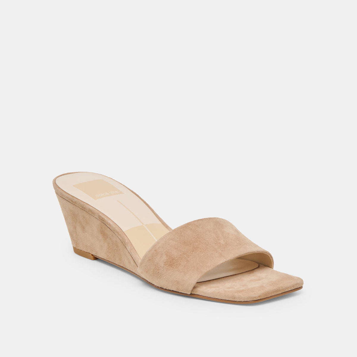 Qaily Wide Camel Suede Wedges | Dolce Vita