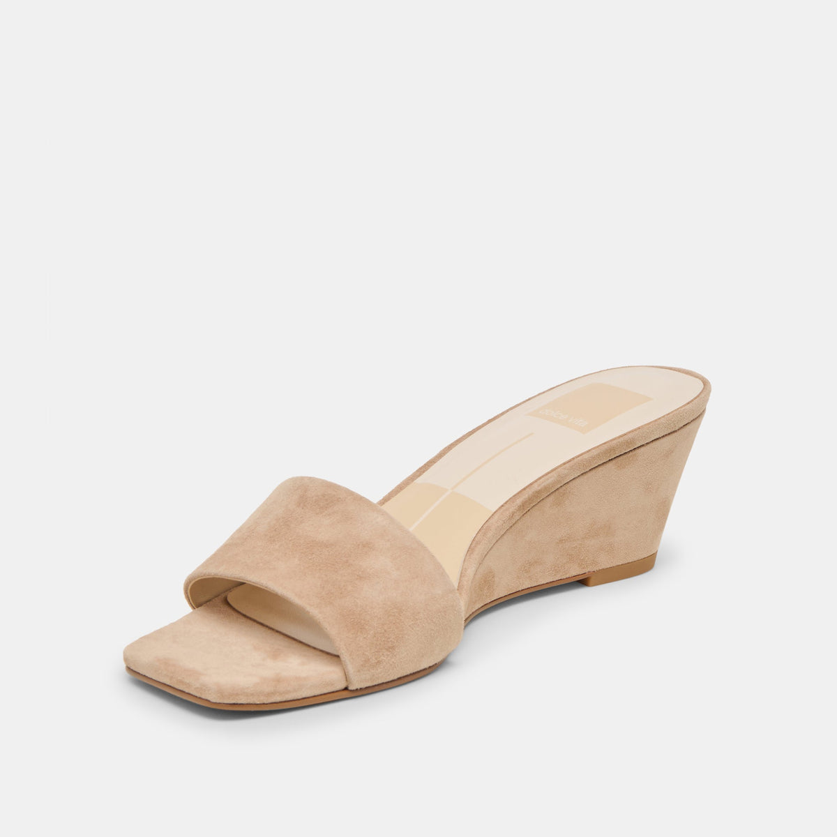 Qaily Wide Camel Suede Wedges | Dolce Vita