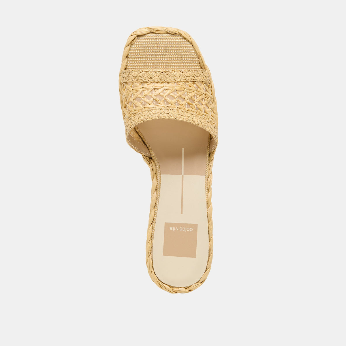 Dixi Wide Lt Natural Cross Hatch Raffia Sandals | Dolce Vita