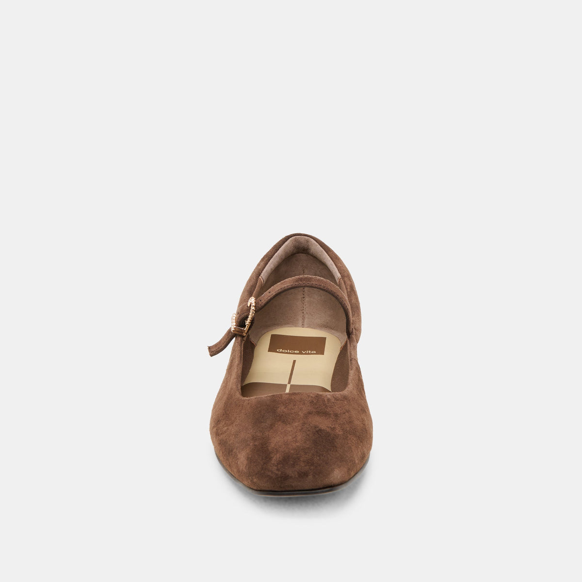 Reyes Wide Dk Brown Suede Ballet Flats | Dolce Vita
