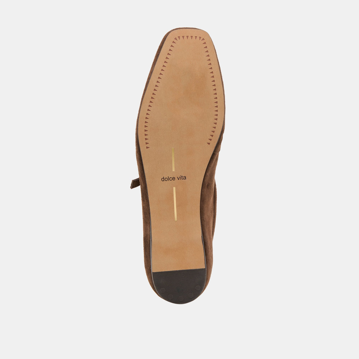 Reyes Wide Dk Brown Suede Ballet Flats | Dolce Vita