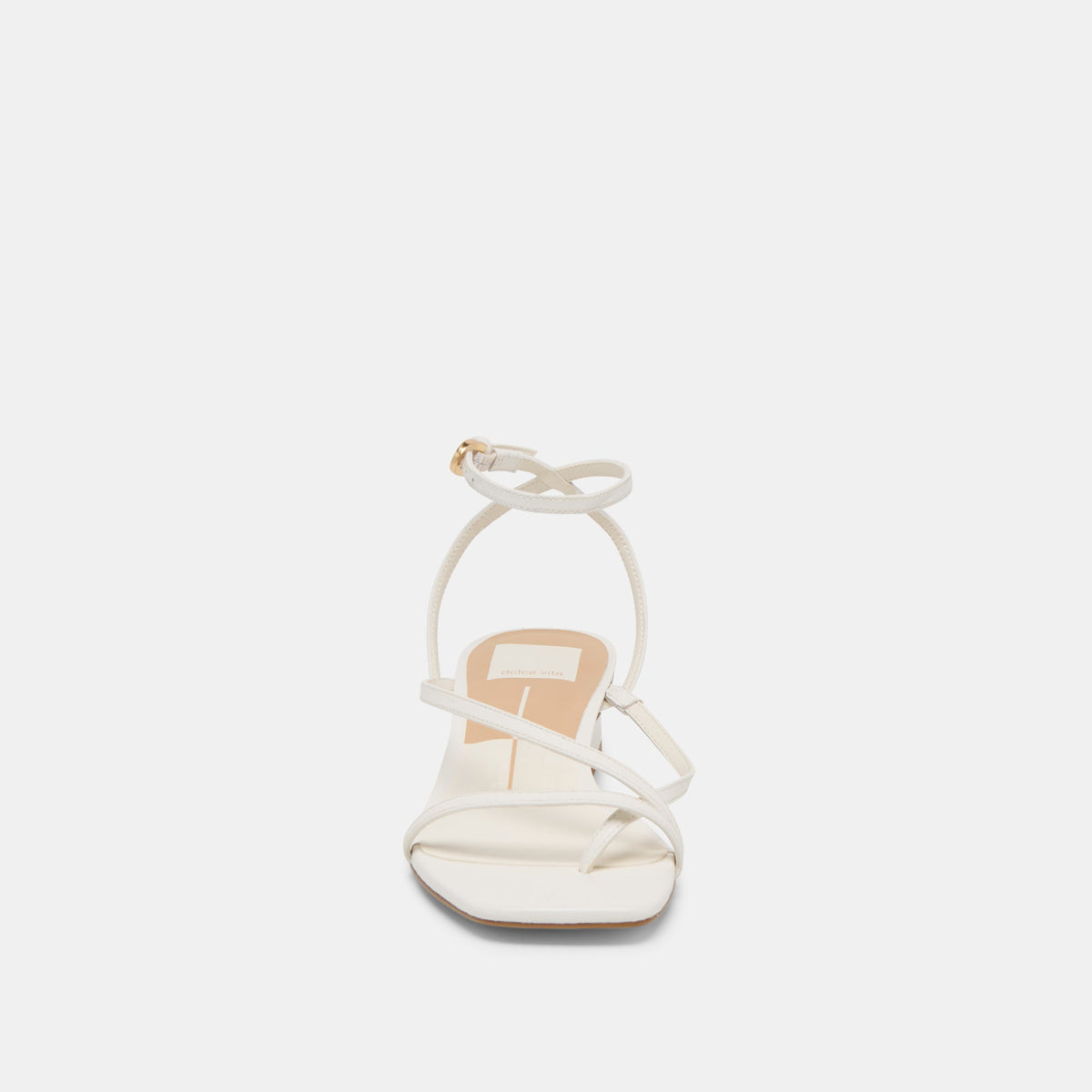 Karlos Wide True White Leather Sandals | Dolce Vita