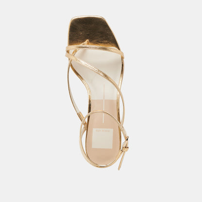 Karlos Wide Gold Metallic Stella Sandals | Dolce Vita