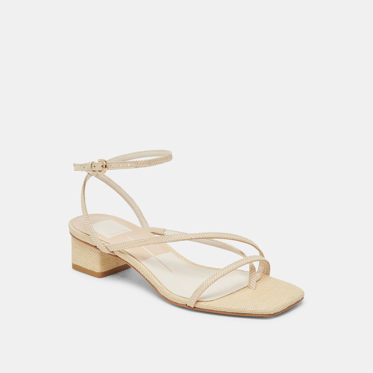 Karlos Wide Natural Woven Raffia Sandals | Dolce Vita