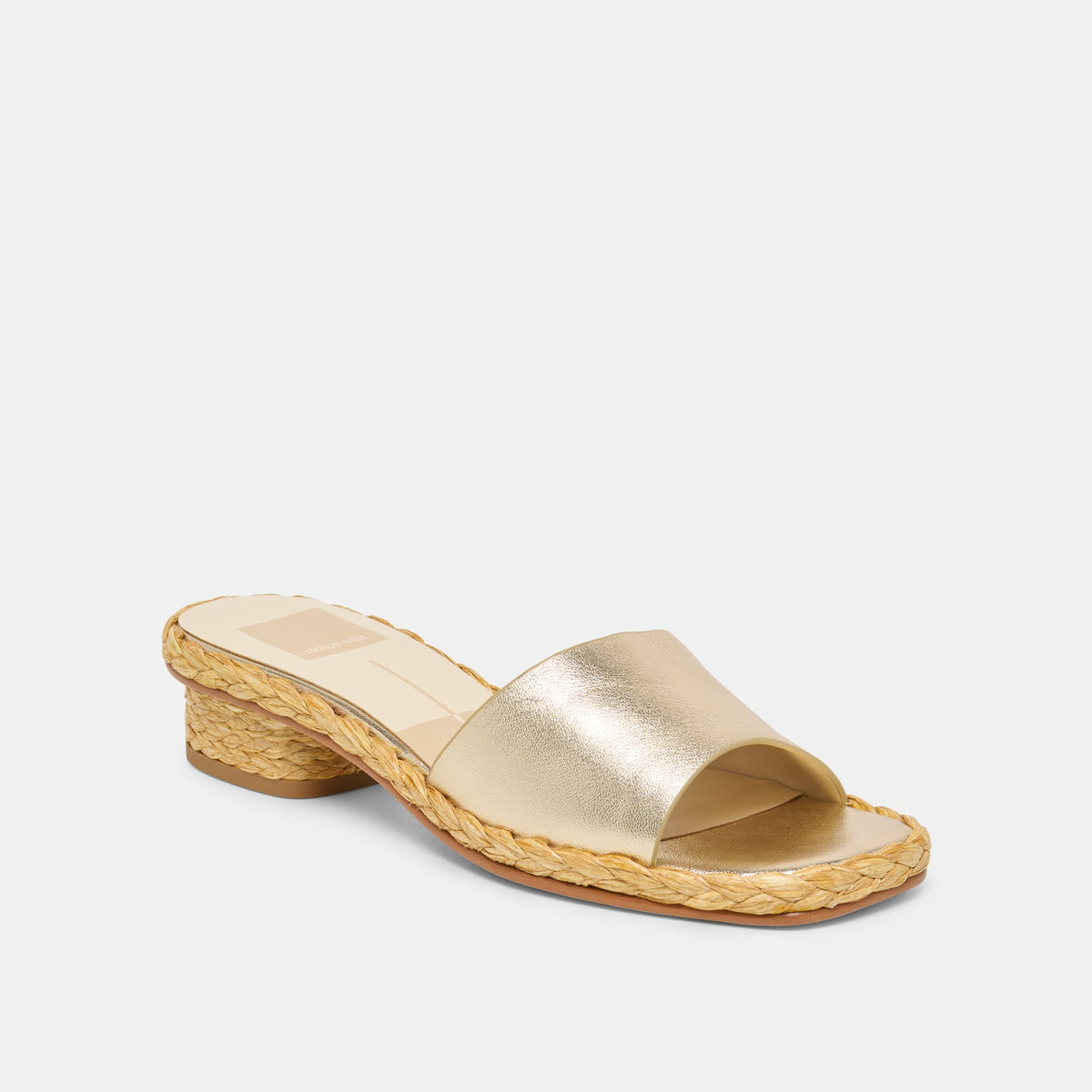 Dixi Wide Platinum Leather Sandals | Dolce Vita