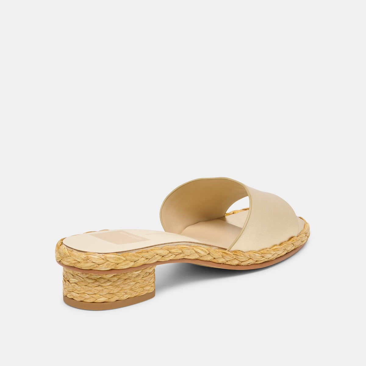Dixi Wide Platinum Leather Sandals | Dolce Vita