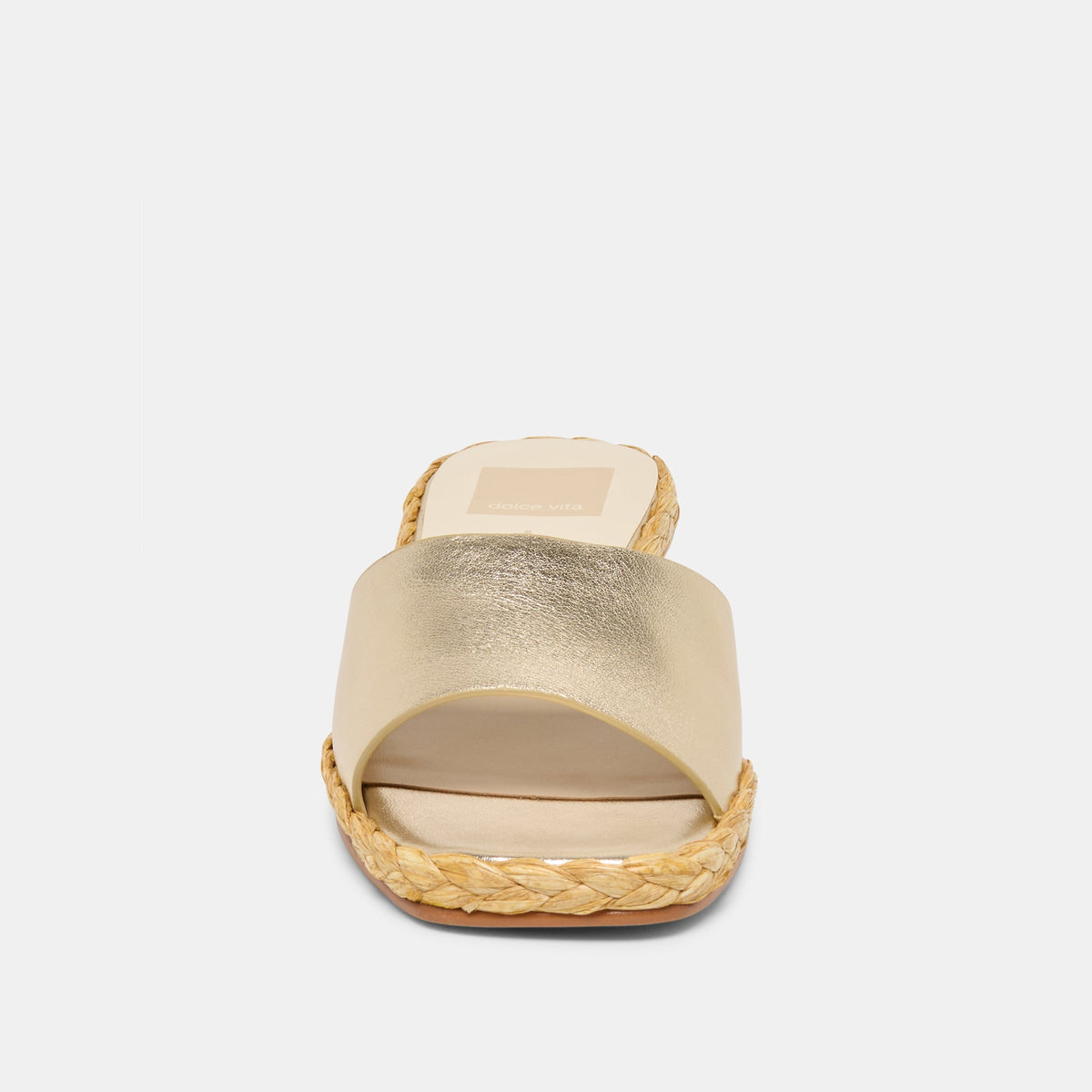 Dixi Wide Platinum Leather Sandals | Dolce Vita