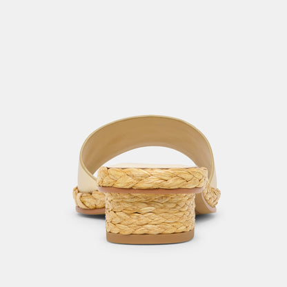 Dixi Wide Platinum Leather Sandals | Dolce Vita