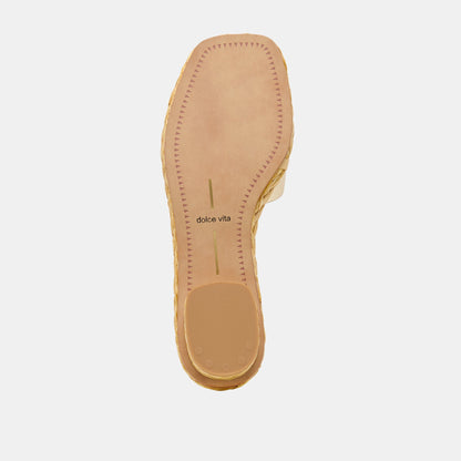 Dixi Wide Platinum Leather Sandals | Dolce Vita