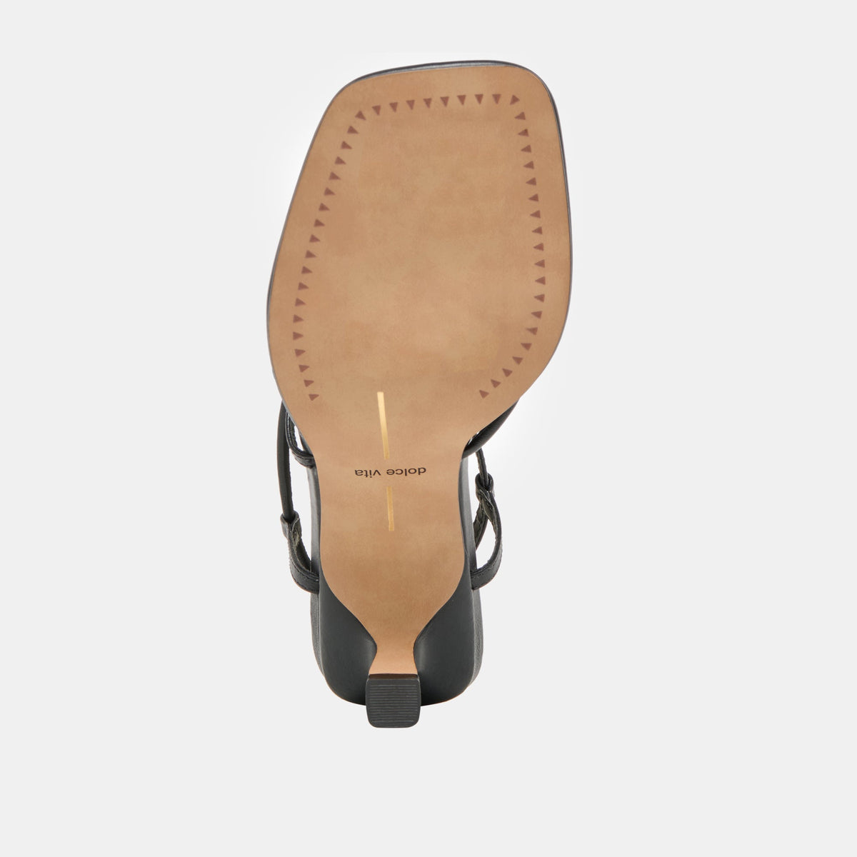 Manji Wide Black Leather Heels | Dolce Vita