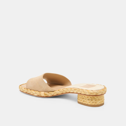 Dixi Wide Camel Suede Sandals | Dolce Vita