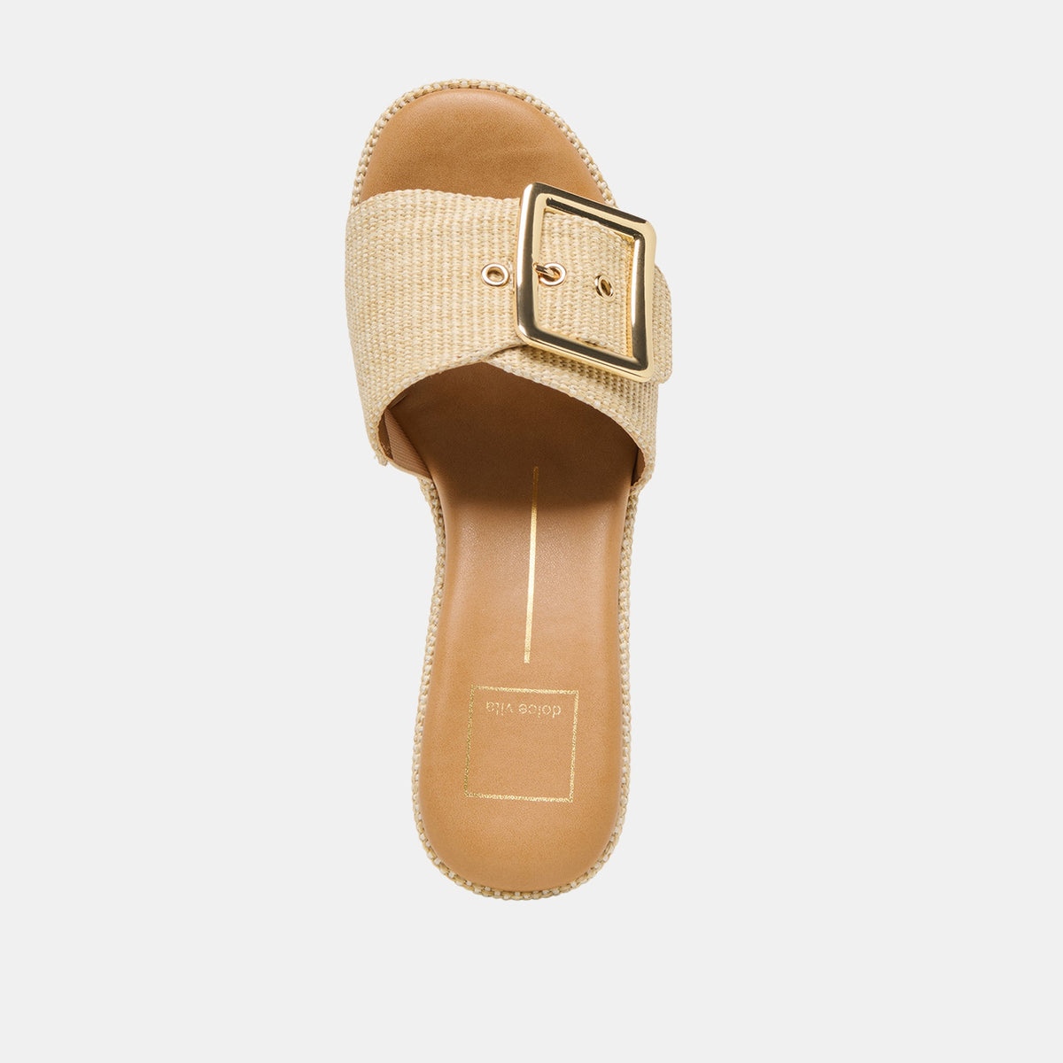 Jilian Wide Lt Natural Raffia Wedges | Dolce Vita