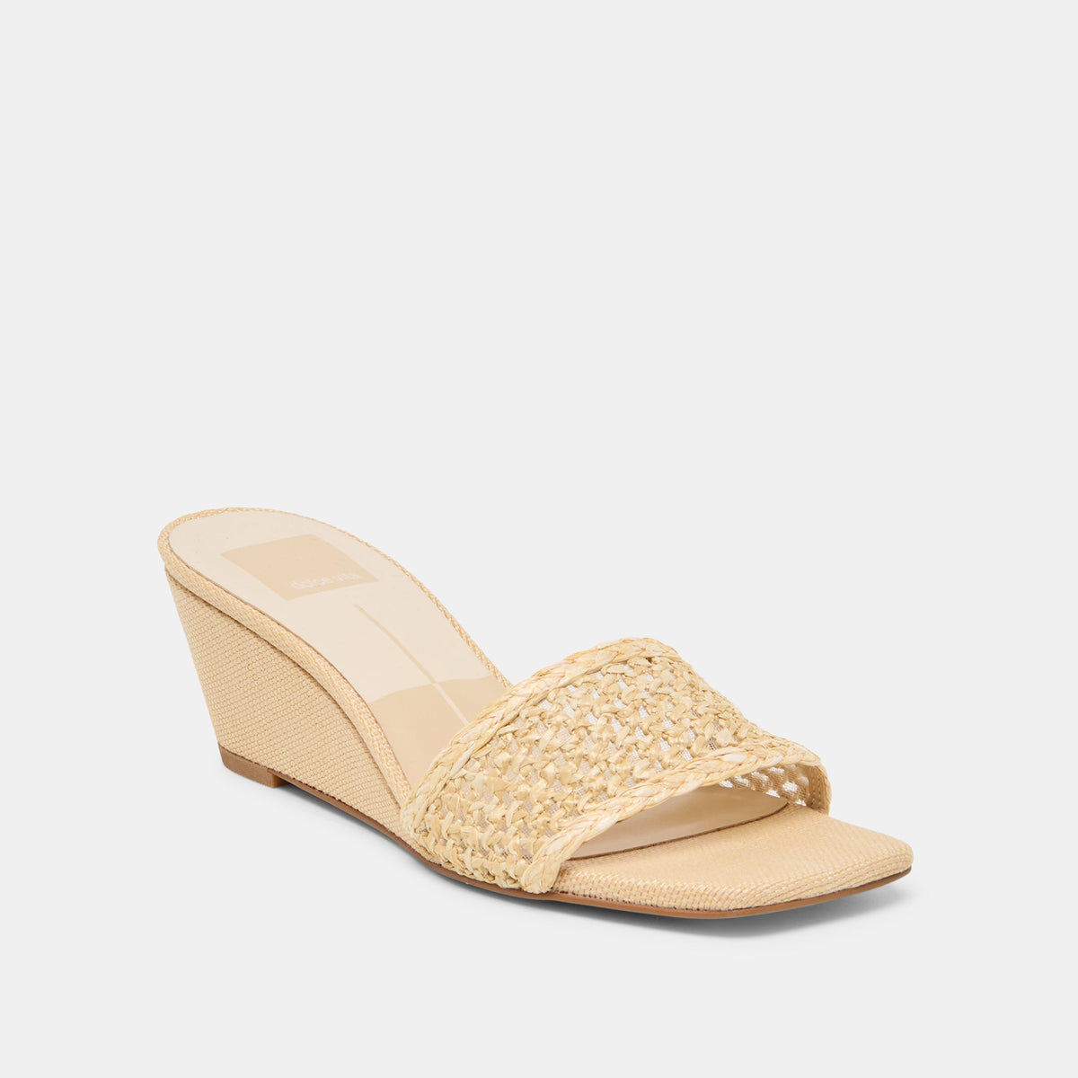 Qaily Wide Lt Natural Raffia Wedges | Dolce Vita