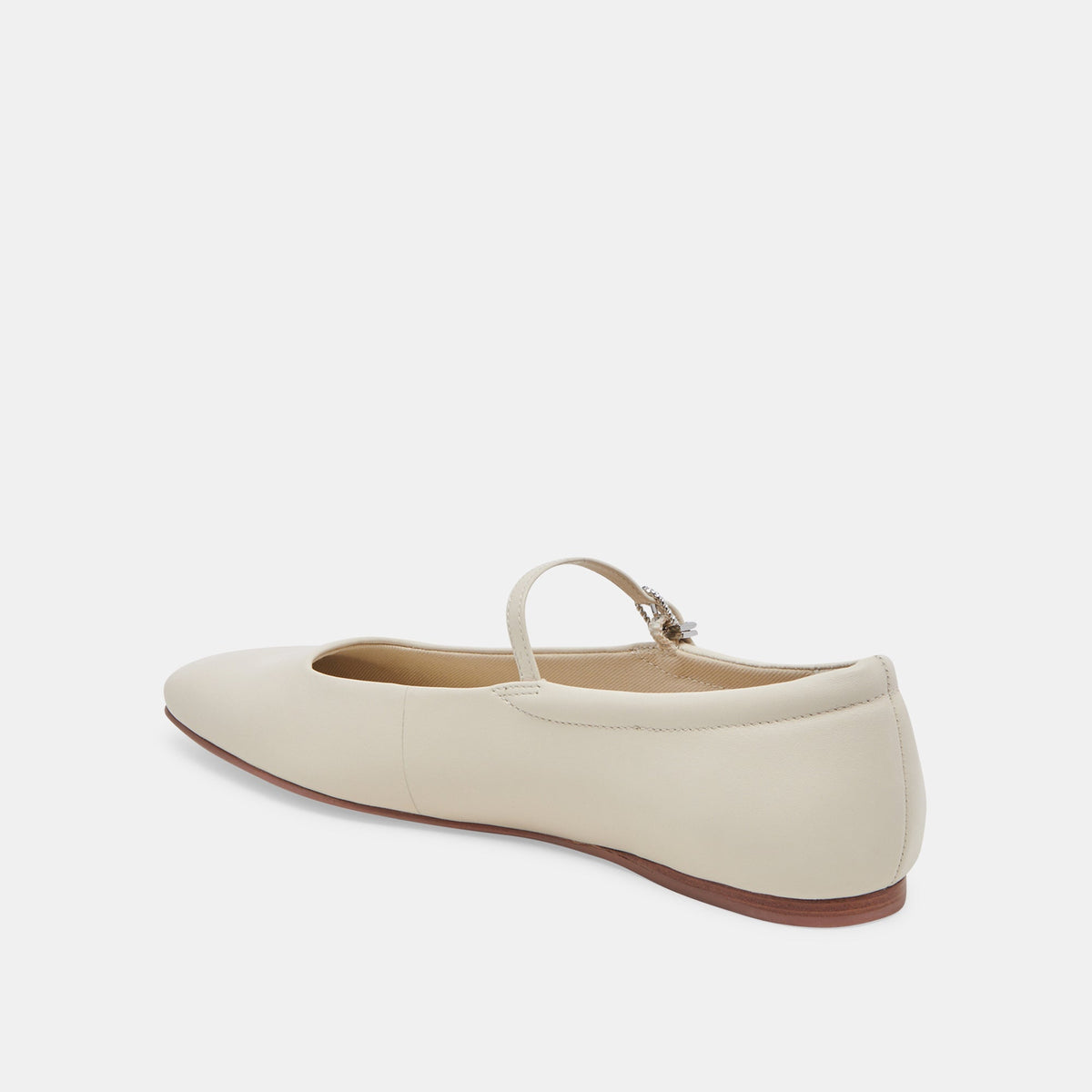 Reyes Wide Ballet Flats Ivory Leather | Ivory Ballet Flats
 – Dolce Vita | Dolce Vita