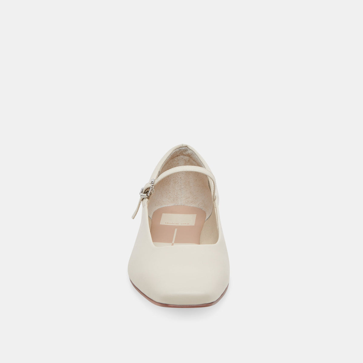 Reyes Wide Ballet Flats Ivory Leather | Ivory Ballet Flats
 – Dolce Vita | Dolce Vita