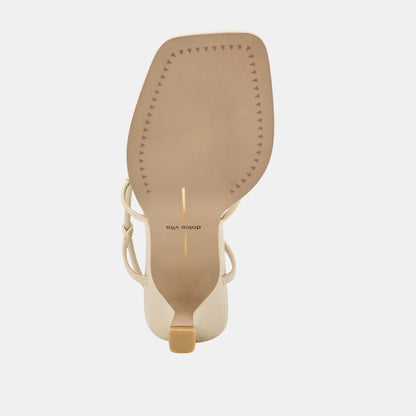 Manji Wide Creme Leather Heels | Dolce Vita